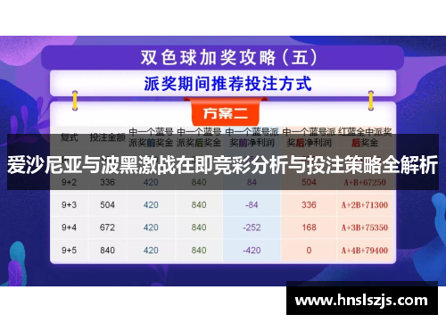 爱沙尼亚与波黑激战在即竞彩分析与投注策略全解析